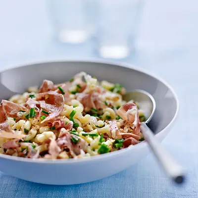 coquillettesRisottoHuileTruffeJamboncru
