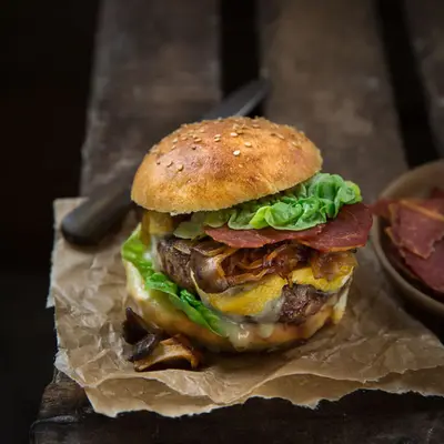 burger reblochon jambon cru Aoste