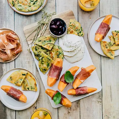 Tarte foie gras figues et jambon cru Aoste