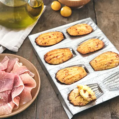 madeleine jambon cru fromage