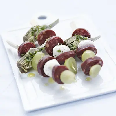 brochettesNoixChorizoAoste