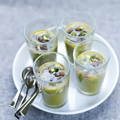 gaspachoFrappeAspergesVertesTartareAspergesJambon