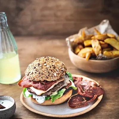 Smash Burger jambon cru raclette