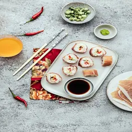 Makis jambon cru chèvre poivrons