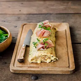 Tartiflette roulée au jambon cru Aoste et reblochon