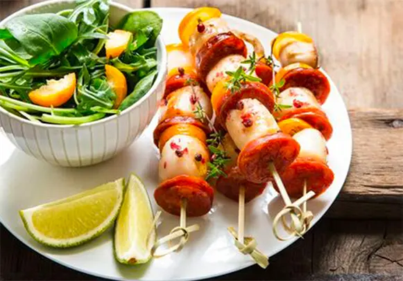 brochette Saint Jacques chorizo